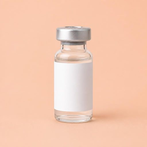 Aussie Peptides Bacteriostatic Water 10mL — sealed laboratory supply for reconstituting and handling research peptides, photographed on the Aussie Peptides peach studio background. Laboratory supplies Australia, dispatched Australia-wide, research use only.