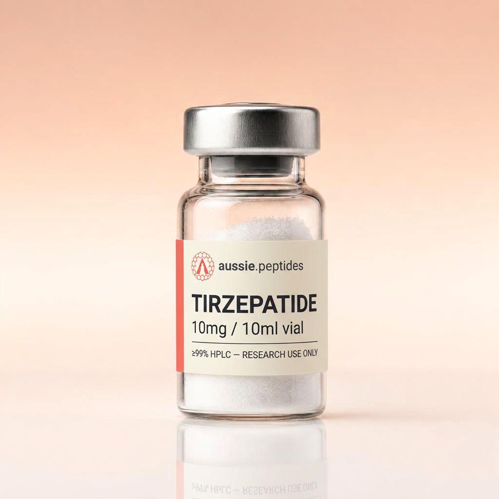 Tirzepatide 10mg — research vial supplied in Australia